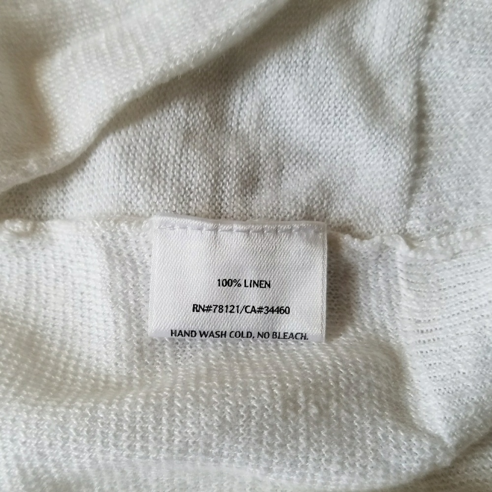 Eileen Fisher White Linen Cardigan XL NWT - Picture 3 of 3